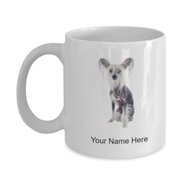 Imagem de Caneca personalizada de cachorro de crista chinesa – Caneca de café para amantes de cães com cristas chinesas – Caneca de café de 325 ml