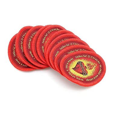 Imagem de Kit Escudo Da Fé Detém-Te Tecido Sagrado Coração De Jesus Santa Margarida Alacoque (10 Un.)