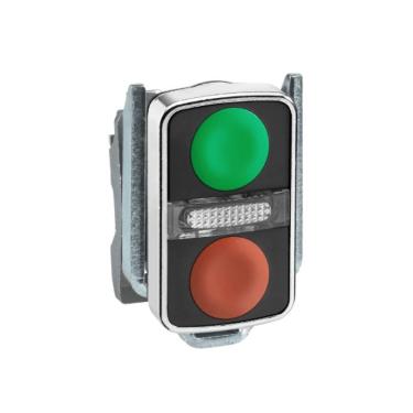 Imagem de Botão Cabeçote 22mm Duplo Comando Sinalizador Central ZB4BW7A3740 - Schneider