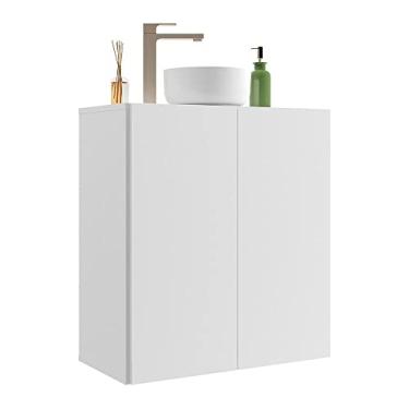 Imagem de Gabinete Banheiro 2 Portas Suspenso 63cm Multimóveis Mp5007 Branco