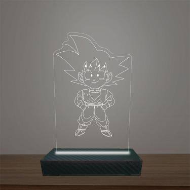 Imagem de Luminária Led 3d Goku Abajur Luxo