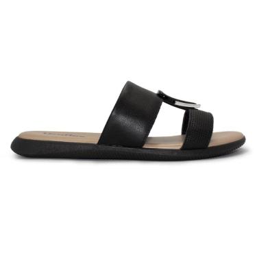 Imagem de Tamanco Usaflex Feminino Rasteiro Couro Casual MM0601