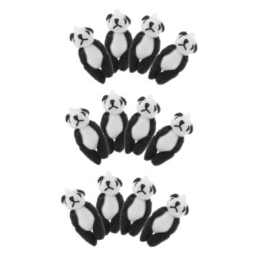 Imagem de Amosfun 12 Peças Mini Panda De Pelúcia Mini Pelúcias Brinquedos Macios Boneco De Panda Mini Chaveiro Brinquedos De Carros Mini Presentes Recheado Animal Boneco Panda Pelúcia Curta Filho