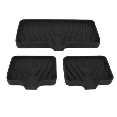 Imagem de Suporte de Esponja de Silicone Flexível para Cozinha e Banheiro, Autodrenante, Bancada Antiderrapante, como Mármore, Quartzo, Granito (BLACK)