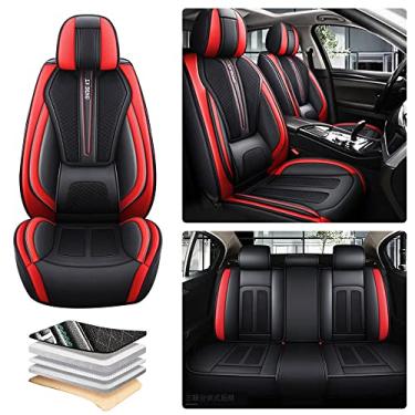 Imagem de Vonxuli Capas de assento de carro compatíveis com Nissan Luxury Car Seat Protector Airbag Compatível com almofada de carro