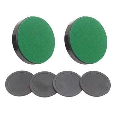 Imagem de Generic Empurradores de air hockey e discos de air hockey, acessórios de remos de air hockey para mesas de jogo, preto