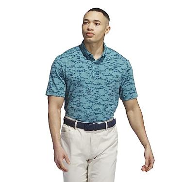 Imagem de adidas Camisa polo masculina estampada Go-to, Arctic Fusion, grande