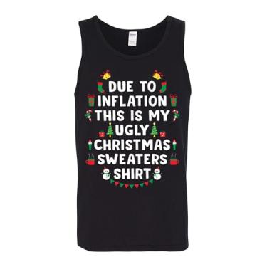 Imagem de Regata masculina Due to Inflation This is My Ugly Chirstmas, Preto, G