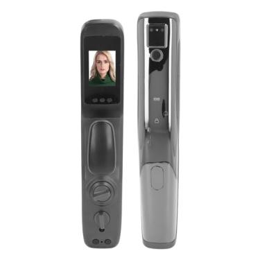 Imagem de Fechaduras Inteligentes para Porta Frontal,Fechadura de Entrada Sem Chave Com Teclado Touchscreen,Câmera de Vídeo, Impressão Digital,Reconhecimento Facial, Senha e Controle Remoto