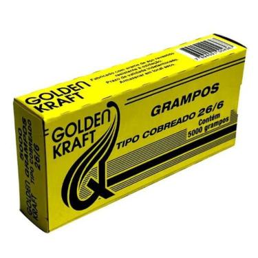 Imagem de Grampo 26/6 Cobreado Golden Kraft Cx 5000 Und