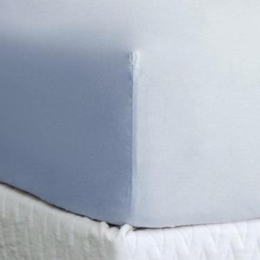 Imagem de Lençol Solteiro Com Elastico Sonhare Prata 180 Fios Sultan - Azul