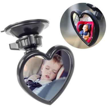 Imagem de LoyaGour Espelho retrovisor de carro de bebê, retrovisores convexos para carros, interior automotivo 360 graus ajustáveis espelhos amorosos para ver a parte traseira de crianças, bebês, bebês e