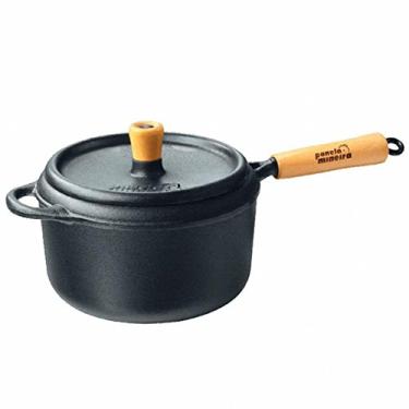 Imagem de Fumil Panela 3,5L Preto com Cabo de Madeira e Tampa de Ferro