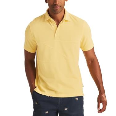 Imagem de Nautica Camisa polo masculina clássica, Mellow - amarelo, M