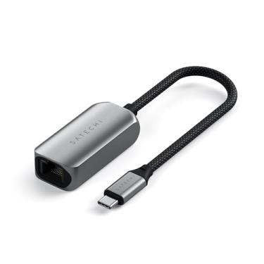 Imagem de Adaptador USB-C para Ethernet 2,5 Gigabit da Satechi – Alumínio Premium, Cabo Trançado, Plug-and-Play, RJ-45 2.5Gbps, Compatível com Mac, Windows, iPad e mais dispositivos USB C