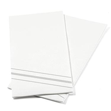 Imagem de Pacote com 50 toalhas de mão de papel para convidados de linho | Toalhas de papel descartáveis super absorventes Airlaid para banheiro, festa, casamentos ou eventos | 30,5 x 45,7 cm, design decorativo