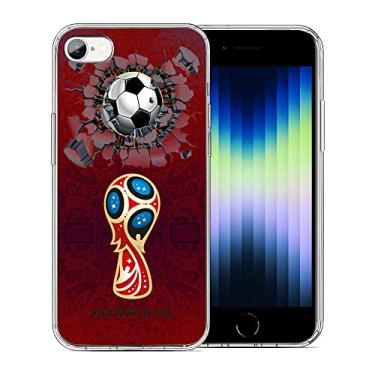 Imagem de HANHANSHILU Capa compatível com iPhone 7 Plus para iPhone 8 Plus, capa fina de futebol americano legal para design de TPU macio com design para mulheres, meninas
