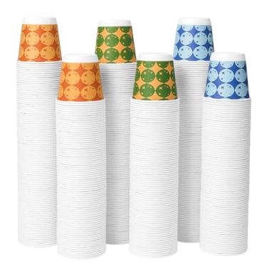 Imagem de Tamone Copos de papel de 85 g, pacote com 600, copos de banheiro pequenos, copos de enxaguante bucal, mini copos de papel, copos azuis, copos verdes, copos de papel descartáveis para festa,