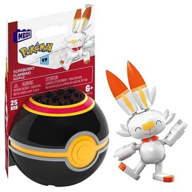 Imagem de Mega Construx Pokemon Series 17 Scorbunny Figure Building Set with Luxury Poke Ball