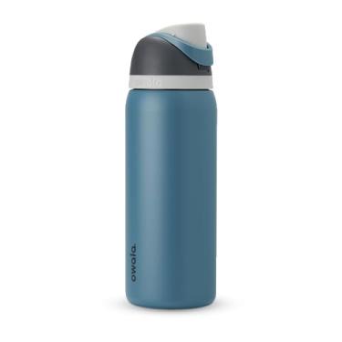 Imagem de GARRAFA OWALA FREESIP STAINLESS STEEL TERMICA 32OZ / 946ML - GREY/BLUE (BLUE OASIS)