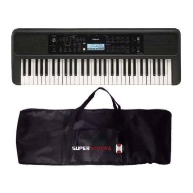 Imagem de Teclado Yamaha PSR-E383 Preto Arranjador 61 Teclas + Capa
