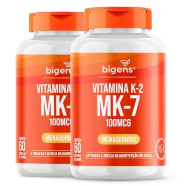 Imagem de Vitamina K2 Mk-7, (Mk7) 100 Mcg, Biogens, Kit 2x 60 cápsulas