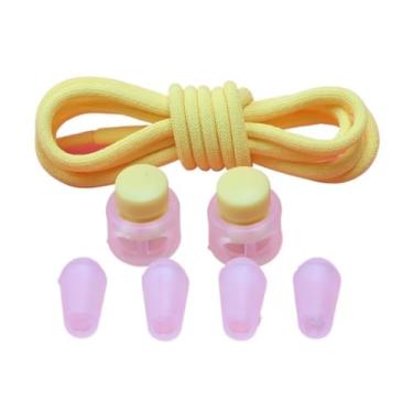 Imagem de No Tie Shoelaces Rubber Band For Shoes Round Elastic Laces Sneakers Lazy Sport Laces Without Binding Shoestrings(Yellow)