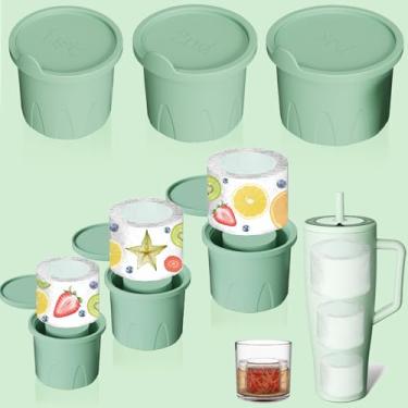 Imagem de 3 moldes de gelo de silicone para brumate Era 20 30 1,134 g/Stanley 20,30, 1,134 g/Hydro Flask copo de viagem 24 32 1,134 g/YETI 1,190 g/HydroJug Traveler 20 30 1,134 g. para bebidas geladas, BPA