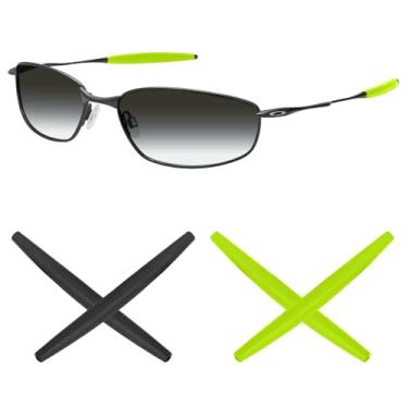Imagem de Mryok Meias de substituição para óculos de sol Oakley A Wire – Opções, Verde e preto, One Size