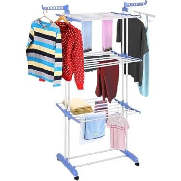 Imagem de Varal de Chão Dobrável 3 Andares em Aço Inox Retrátil - YODHE
