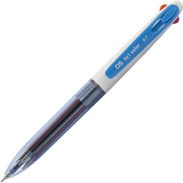 Imagem de Caneta Esferográfica 4x1 CIS, Azul, Laranja, Rosa e Roxo