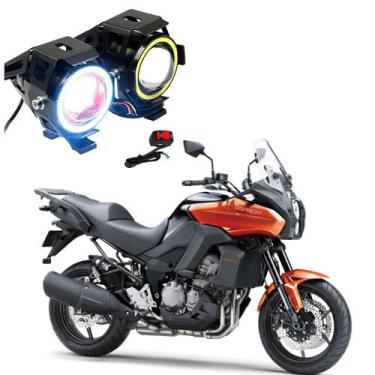 Imagem de Par Farol de Milha Angel Eye U7 para Moto Kawasaki Versys 1000 2012 20