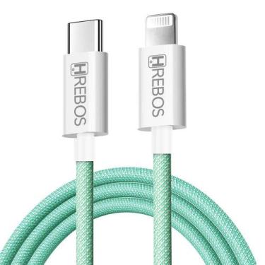 Imagem de Cabo Turbo Colorido Compatível Com Lightning 2 Metros Nylon - HREBOS, 