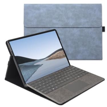 Imagem de xisiciao Capa protetora para Microsoft Surface Pro 9/10/11ª edição AI PC 2024 13 polegadas, capa compatível com capa de teclado, design ultrafino e leve de dissipação de calor (azul claro)