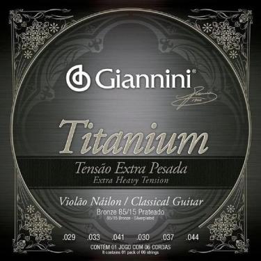 Imagem de Encordoamento giannini violao genwxta titanium 85/15 prateado