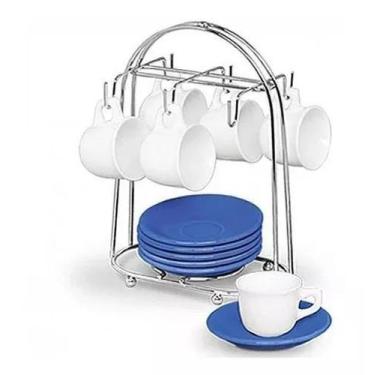 Imagem de Suporte Cromado Para Xícaras De Café Pires Metal Niquelart