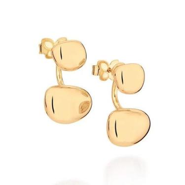 Imagem de Brincos banhado ouro 3x 24k 18k e 22k femininos ear jacket rommanel ov