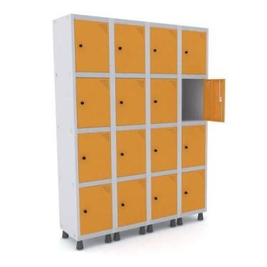 Imagem de Armário Roupeiro 16 Portas Aço GRP 504/16 - Pandin Móveis