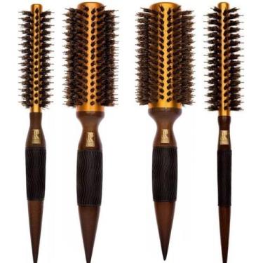 Imagem de Combo 4 escovas térmicas metálicas profissionais marco boni