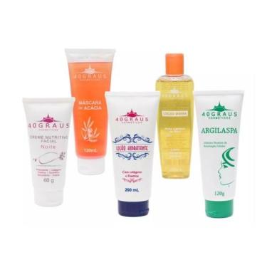 Imagem de Kit 5x1 40 Graus Cosméticos Máscara de Acácia Loção de Limpeza Hidrata