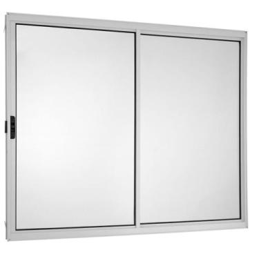 Imagem de Janela de Alumínio de Correr 100x120cm 2 Folhas Direita Ecosul Esquadr