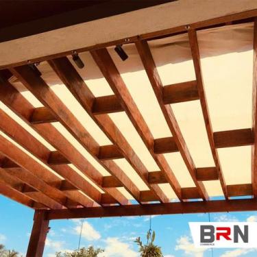 Imagem de Tela Sombreamento 90% Cobertura Pergolado Decorativo Areia 6x1 Metro L