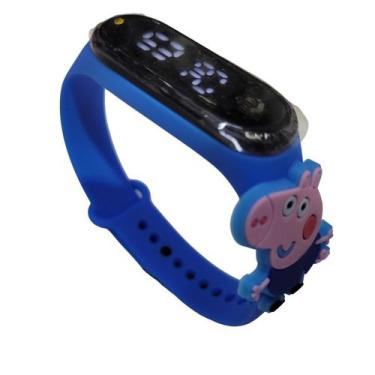 Imagem de Relógio Digital Infantil Touch Resistente à Água - Peppa Pig - Azul - 