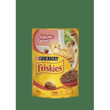 Imagem de Kit com 15 unidades - Ração Friskies Filhotes Carne Ao Molho - 85G - N