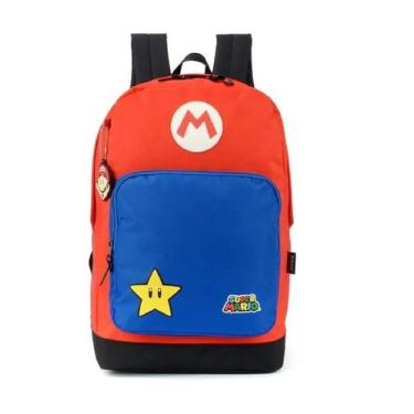 Imagem de Mochila Infantil Costa Super Mario Grande Original, Vermelho