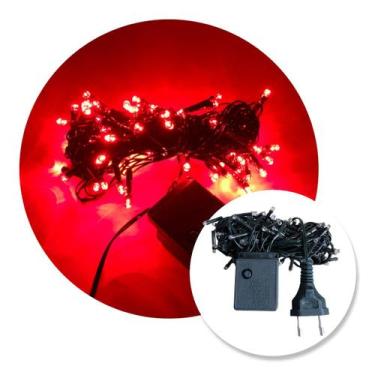 Imagem de Pisca Luz Natal Led 10 metros 110V Decoração Fio Verde - TOP NATAL, Ve