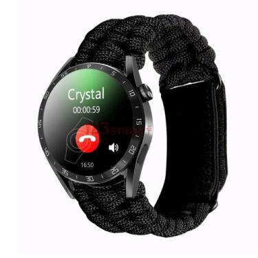 Imagem de Pulseira de Nylon Trançada para GT3 46mm - 123Smart, Preto