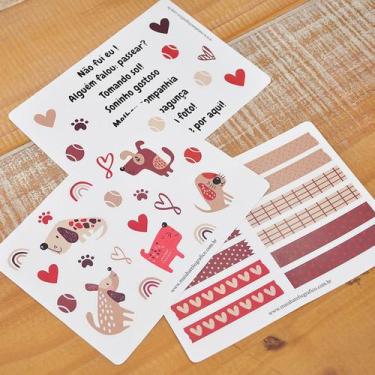 Imagem de Kit Adesivos Cachorrinhos - sepia - Maiáh Ateliê Gráfico