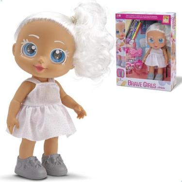 Imagem de Boneca olho grande bravezinha artista acessórios canetinha - KIDSBEHAP