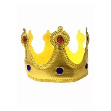 Imagem de Coroa Rei Pequino Principe Tecido Flexivel Cosplay Fantasia - MinyMix